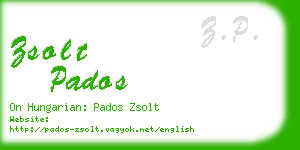 zsolt pados business card